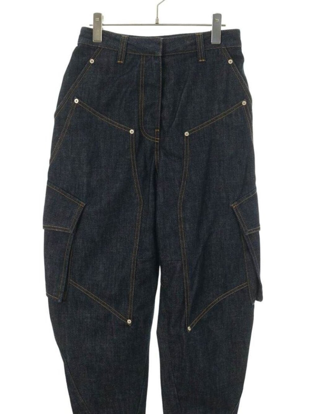 Loewe Wide Leg Rigid Cargo Denim Pants 34